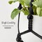 Macrame Plant Hanger Indoor Hanging Planter Basket with Wood Beads (Black)
